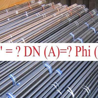 Bảng quy đổi kích thước đường ống dẫn